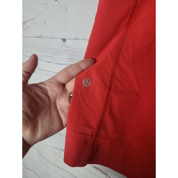 Lululemon Pace Breaker Linerless Short 11" Red Mens Size Medium Athleisure - Picture 5 of 5